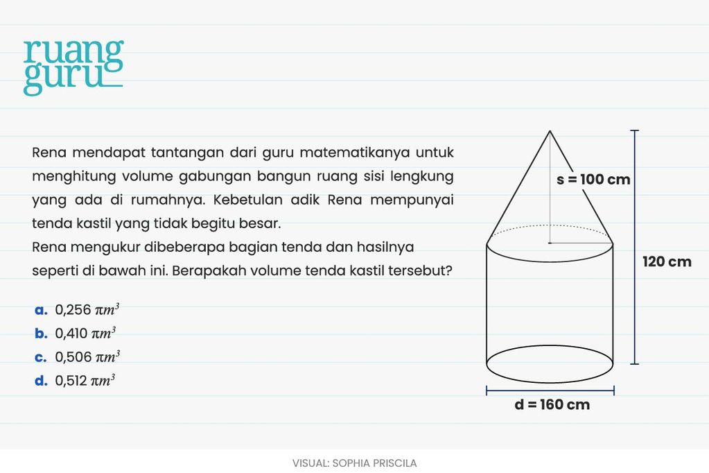 Cara Menghitung Luas Permukaan Dan Volume Gabungan Bangun Ruang Sisi Lengkung Matematika Kelas 9 9229